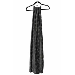 Vtg Jump Wendye Chaitin Lurex  Metallic Sequin Sparkling Prom Halter Maxi Dress